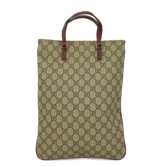 Authentic Gucci GG Supreme Beige GG PVC Tote Bag. Fits an iPad & Classy af - Picture 4 of 12